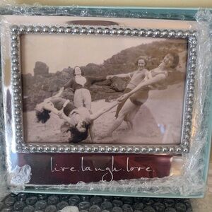 Mariposa Silver Beaded Photo Frame with Quote